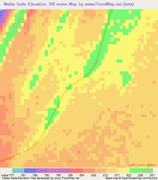 Melka Sede,Ethiopia Elevation Map