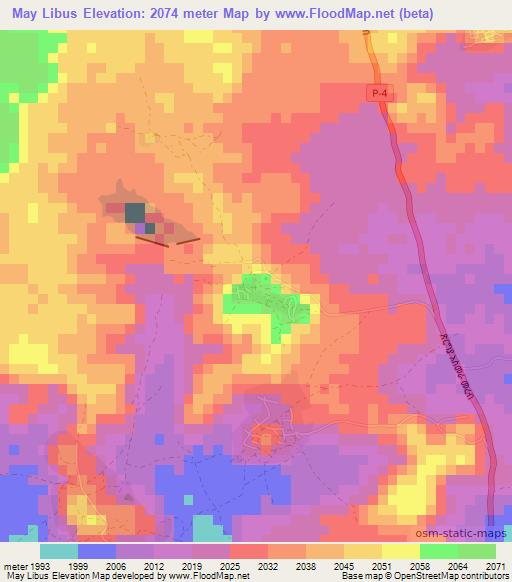 May Libus,Eritrea Elevation Map
