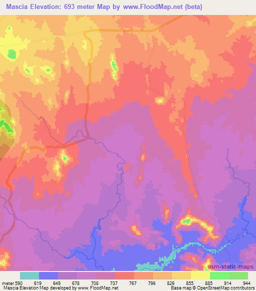 Mascia,Ethiopia Elevation Map