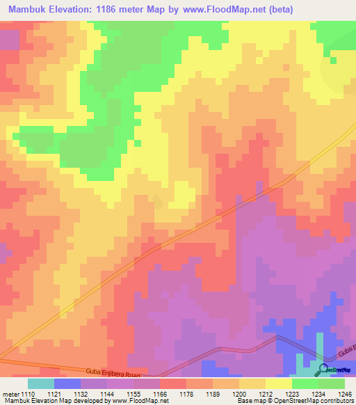 Mambuk,Ethiopia Elevation Map
