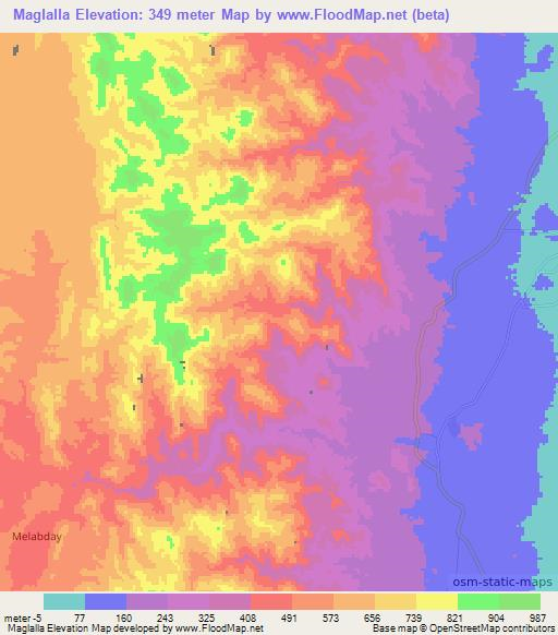 Maglalla,Ethiopia Elevation Map
