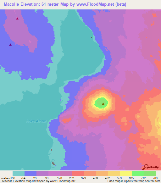 Macolle,Ethiopia Elevation Map