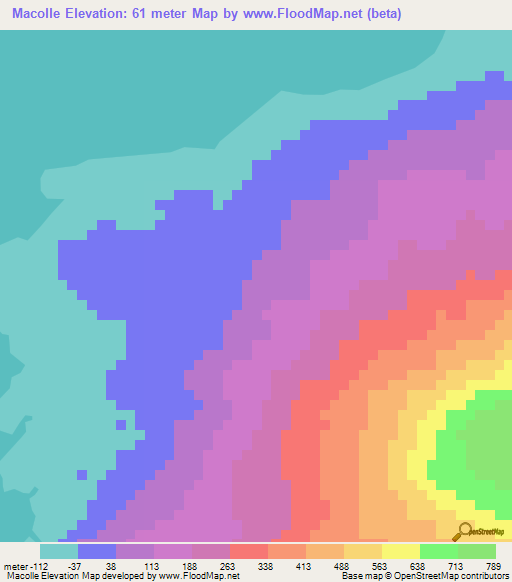 Macolle,Ethiopia Elevation Map