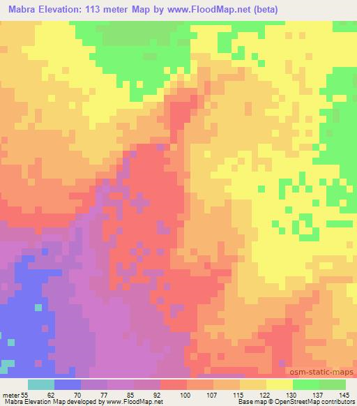 Mabra,Ethiopia Elevation Map