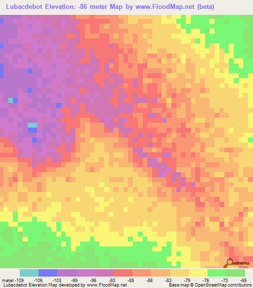 Lubacdebot,Ethiopia Elevation Map