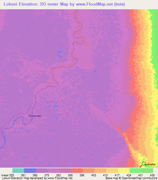 Lobuni,Ethiopia Elevation Map