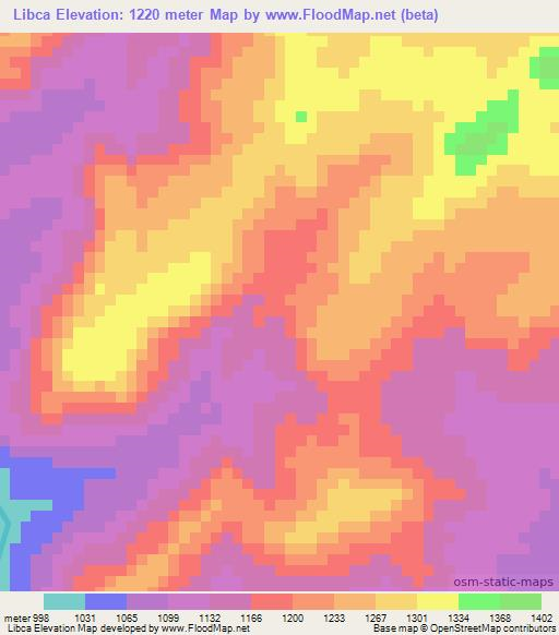 Libca,Ethiopia Elevation Map