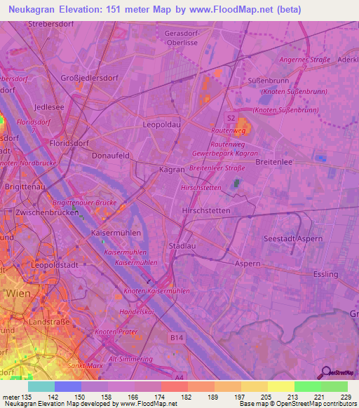 Neukagran,Austria Elevation Map