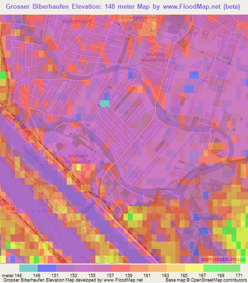Grosser Biberhaufen,Austria Elevation Map