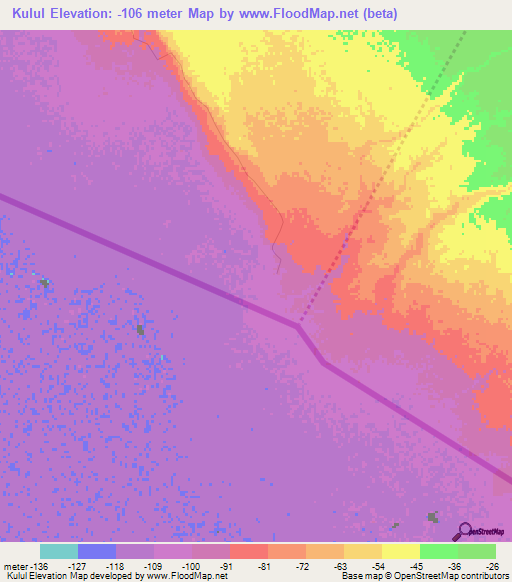 Kulul,Eritrea Elevation Map