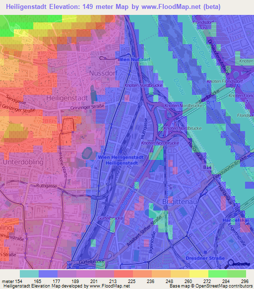 Heiligenstadt,Austria Elevation Map