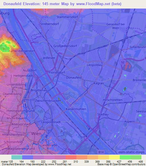 Donaufeld,Austria Elevation Map