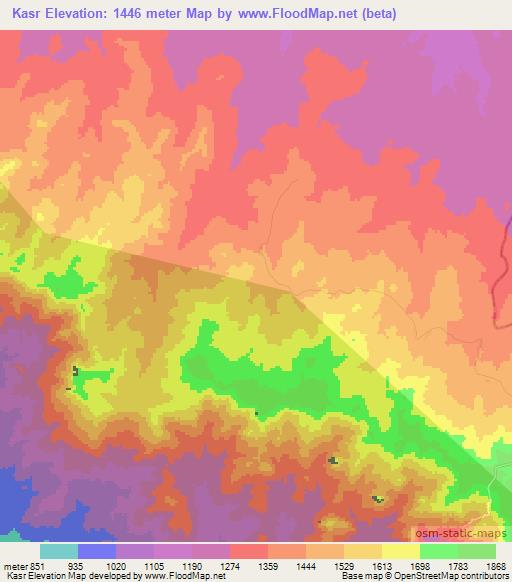 Kasr,Ethiopia Elevation Map