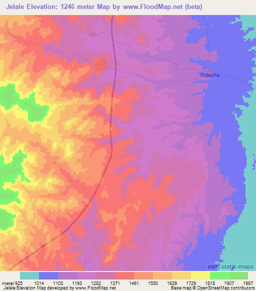 Jelale,Ethiopia Elevation Map