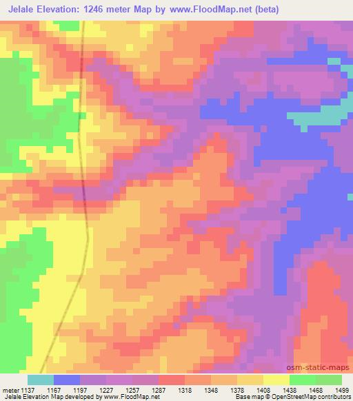 Jelale,Ethiopia Elevation Map