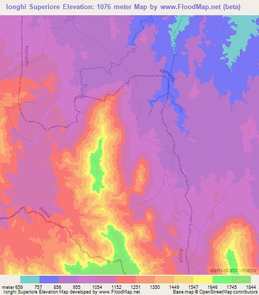 Ionghi Superiore,Ethiopia Elevation Map