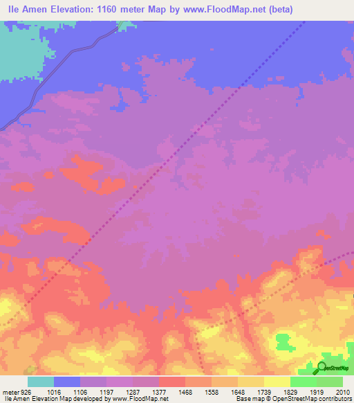 Ile Amen,Ethiopia Elevation Map