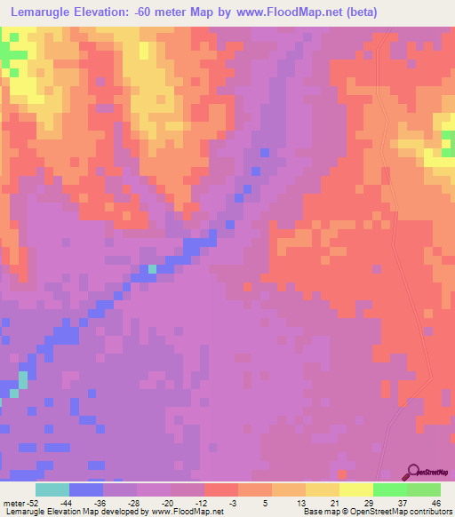 Lemarugle,Eritrea Elevation Map
