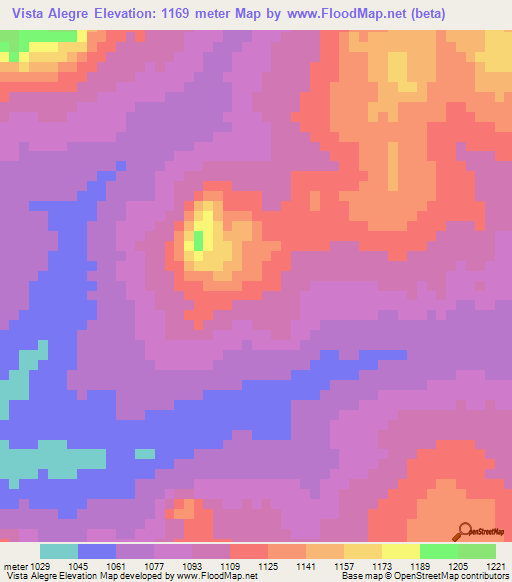 Vista Alegre,Angola Elevation Map