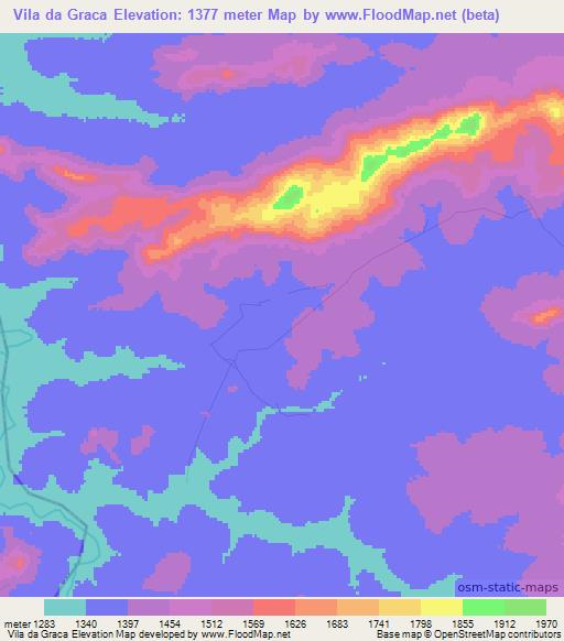 Vila da Graca,Angola Elevation Map