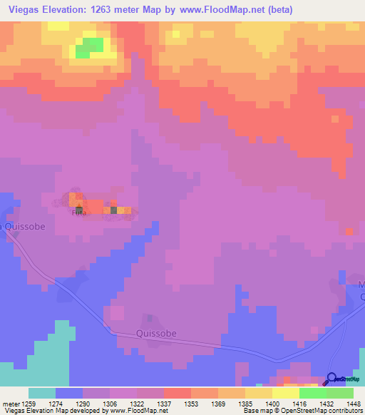 Viegas,Angola Elevation Map