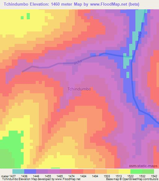 Tchindumbo,Angola Elevation Map