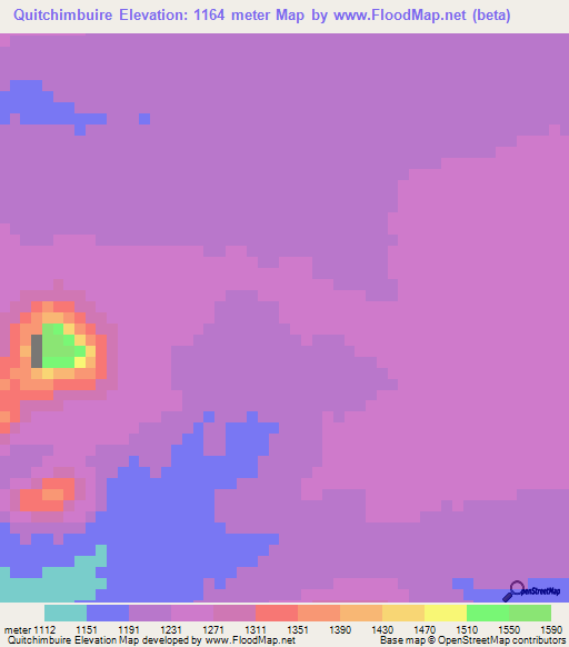 Quitchimbuire,Angola Elevation Map