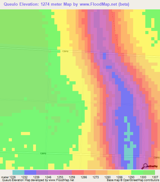 Queulo,Angola Elevation Map