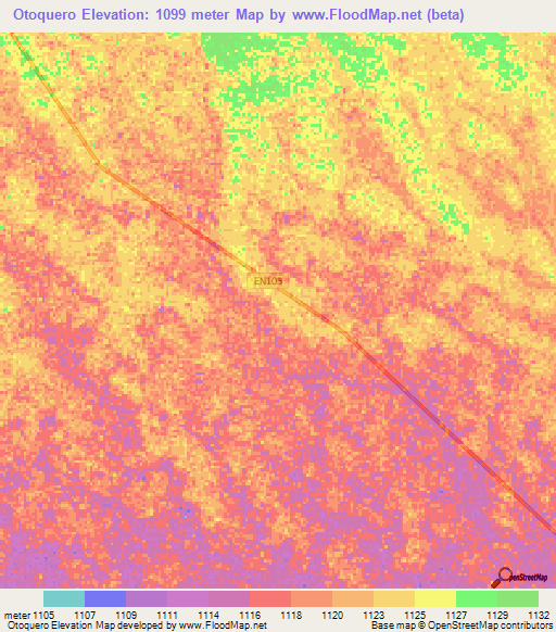 Otoquero,Angola Elevation Map