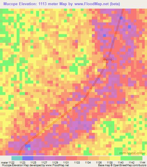 Mucope,Angola Elevation Map