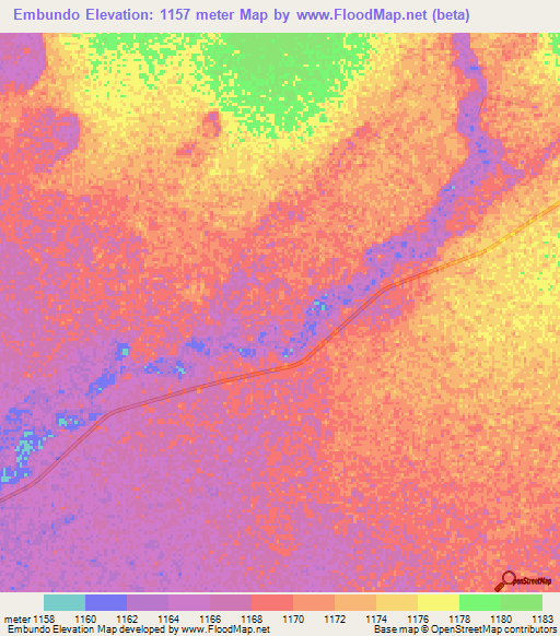 Embundo,Angola Elevation Map