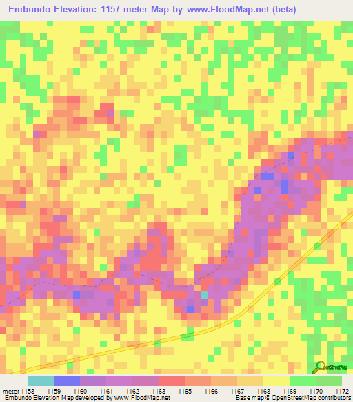 Embundo,Angola Elevation Map