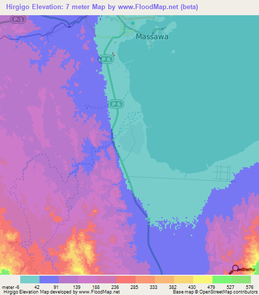 Hirgigo,Eritrea Elevation Map