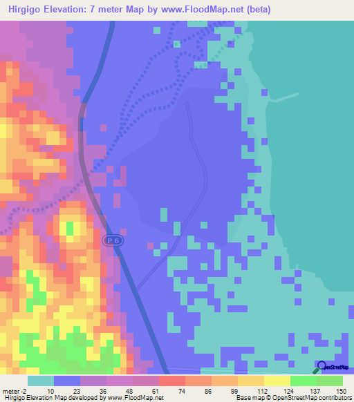 Hirgigo,Eritrea Elevation Map