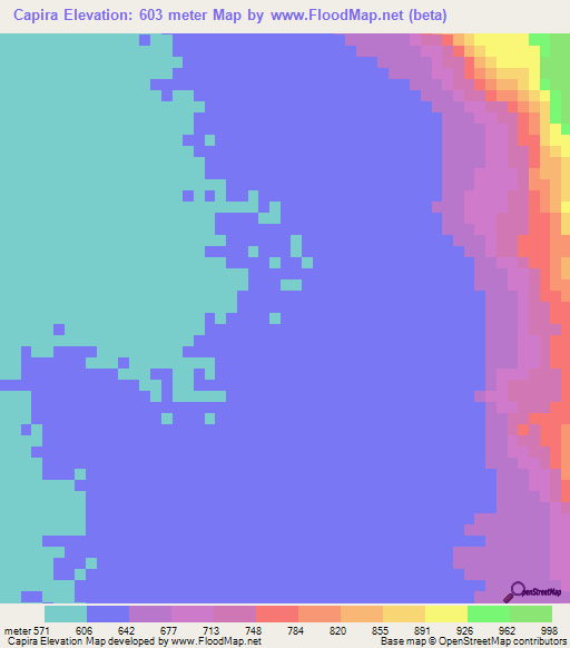Capira,Angola Elevation Map