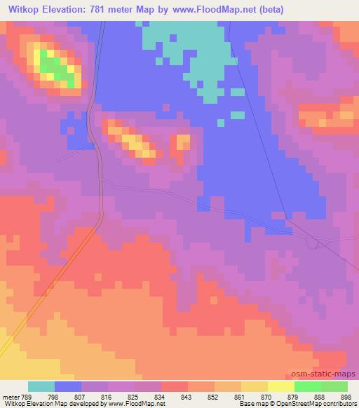 Witkop,Namibia Elevation Map