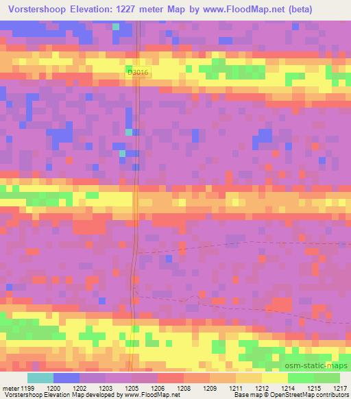 Vorstershoop,Namibia Elevation Map
