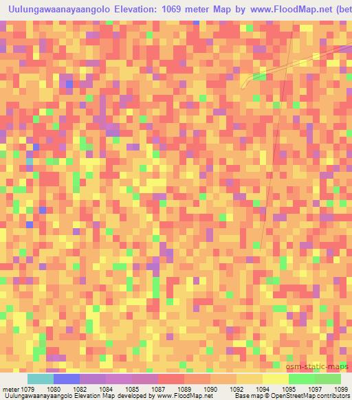 Uulungawaanayaangolo,Namibia Elevation Map