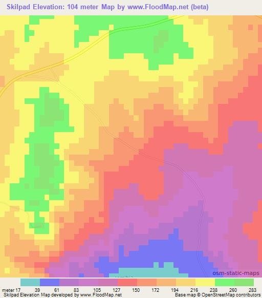 Skilpad,Namibia Elevation Map