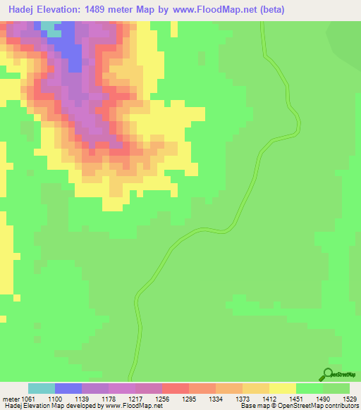 Hadej,Ethiopia Elevation Map