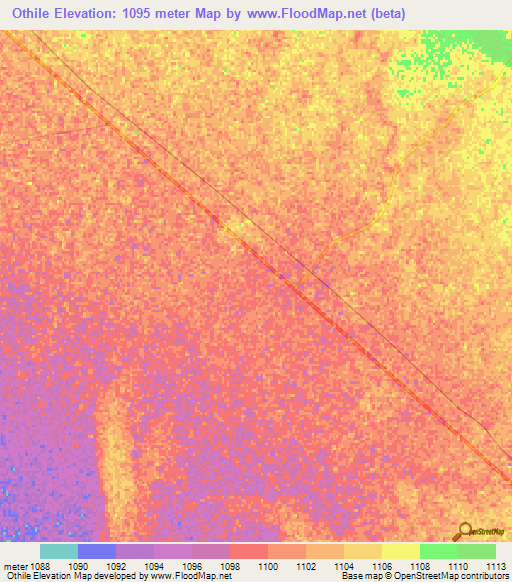 Othile,Namibia Elevation Map
