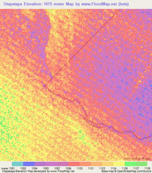 Otapatapa,Namibia Elevation Map