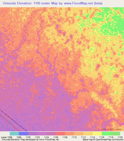 Ontunda,Namibia Elevation Map