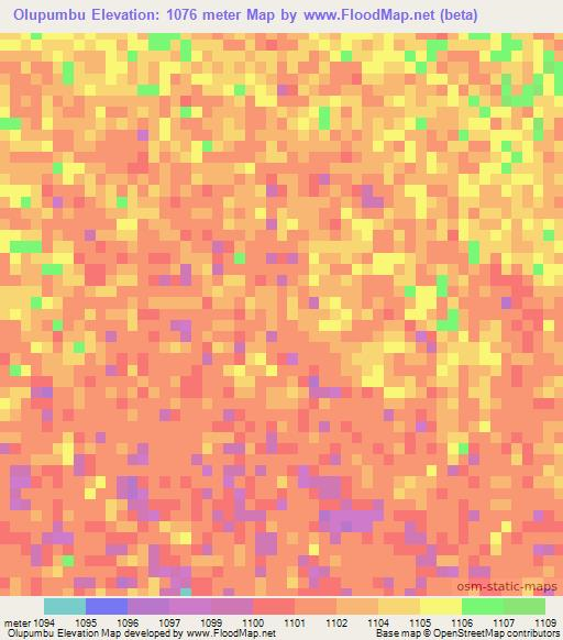 Olupumbu,Namibia Elevation Map