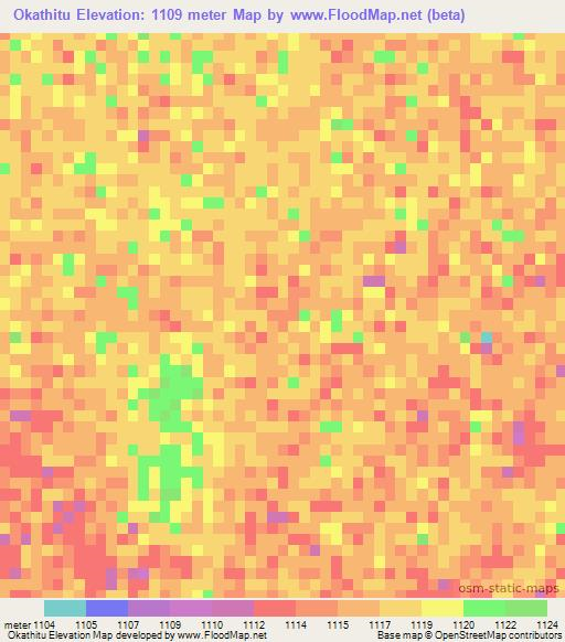 Okathitu,Namibia Elevation Map