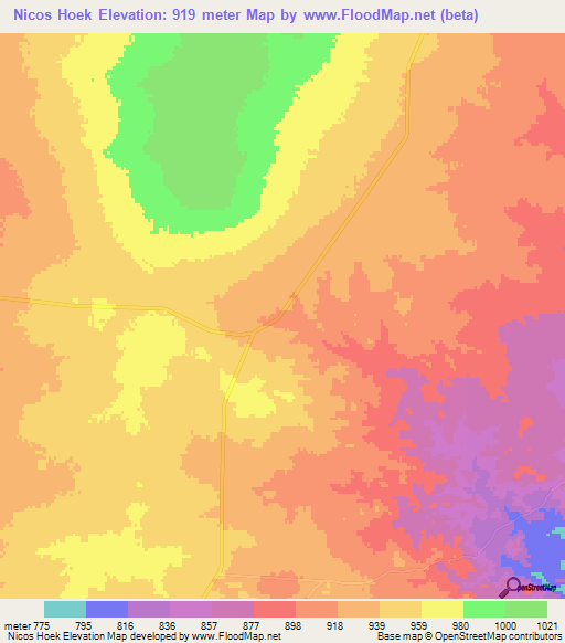 Nicos Hoek,Namibia Elevation Map