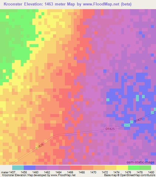 Kroonster,Namibia Elevation Map