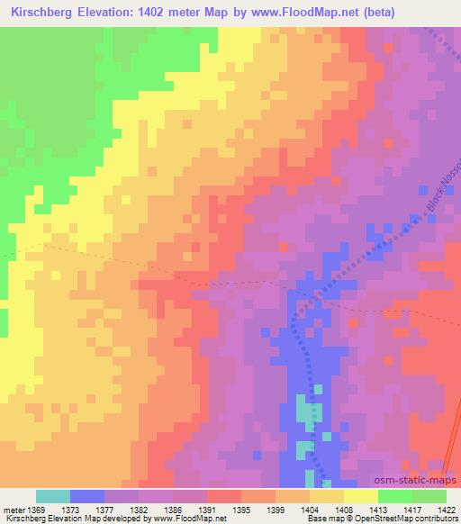 Kirschberg,Namibia Elevation Map