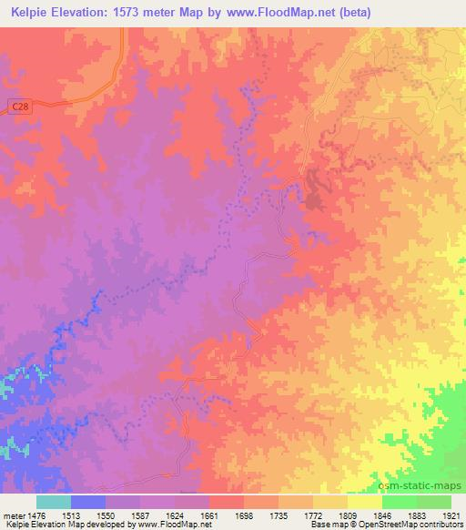 Kelpie,Namibia Elevation Map
