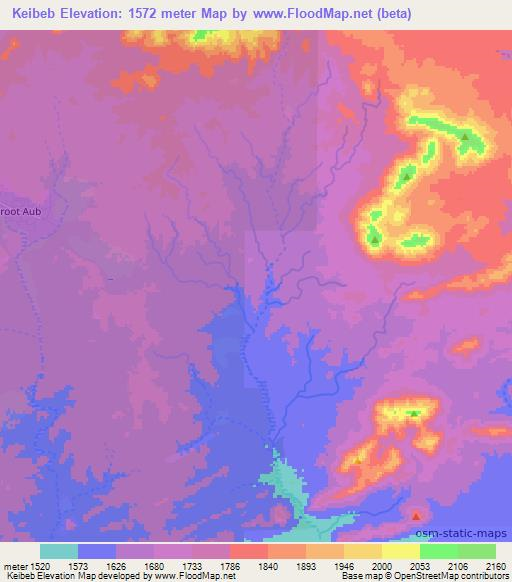 Keibeb,Namibia Elevation Map